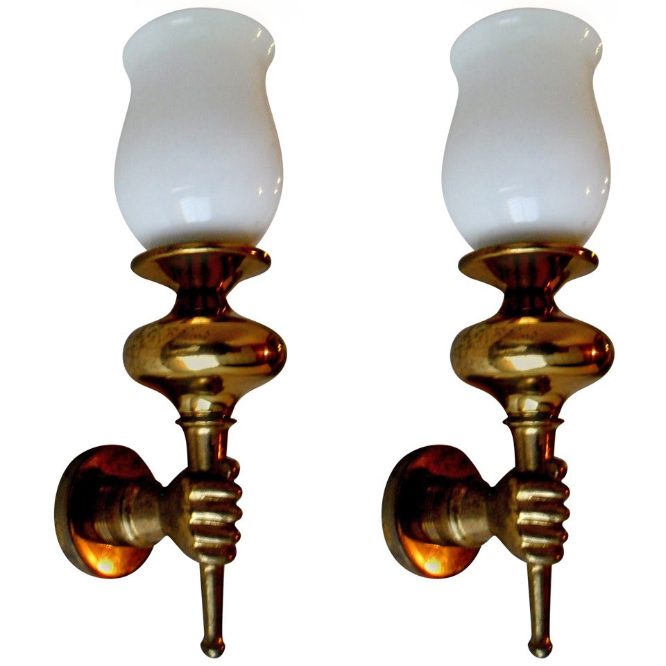 Pair of Arbus Sconces. 2 pairs available. Priced by pair
