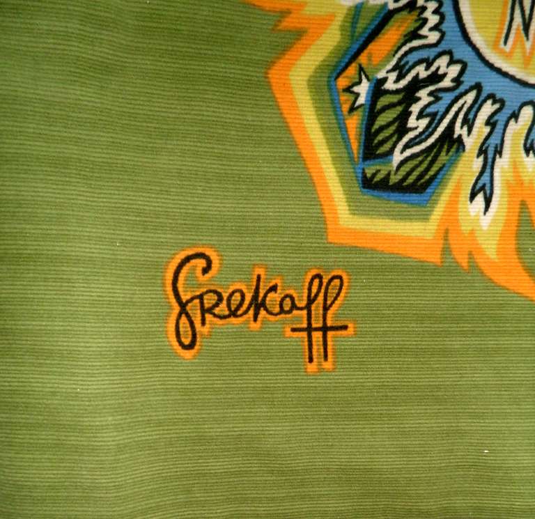 Signed Zodiac Grekoff Tapestry 