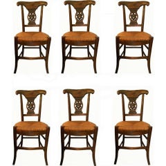 SATURDAY SALE. Set of 6 French  Directoire St.
