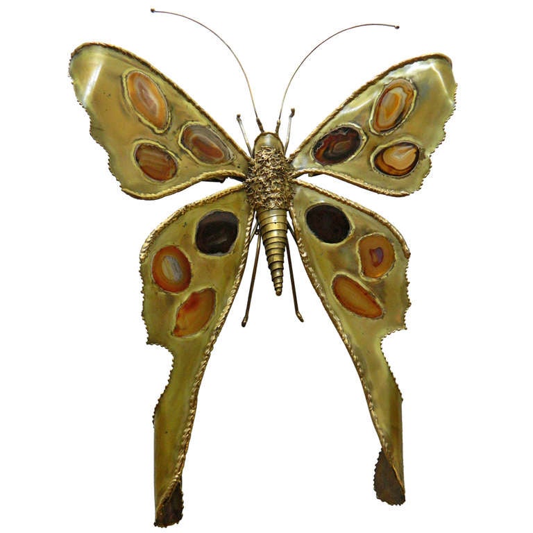 Bronze Butterfly Sculpture by Jacques Duval Brasseur at 1stdibs