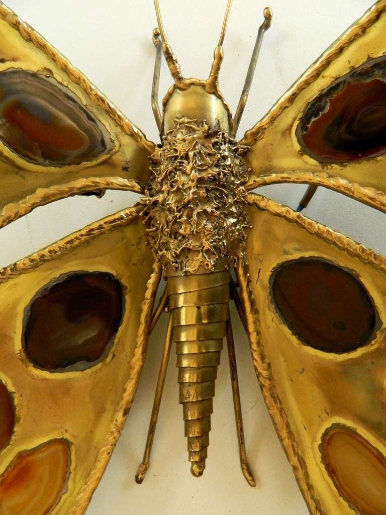 Mid-Century Modern Bronze Butterfly Sculpture by Jacques Duval-Brasseur