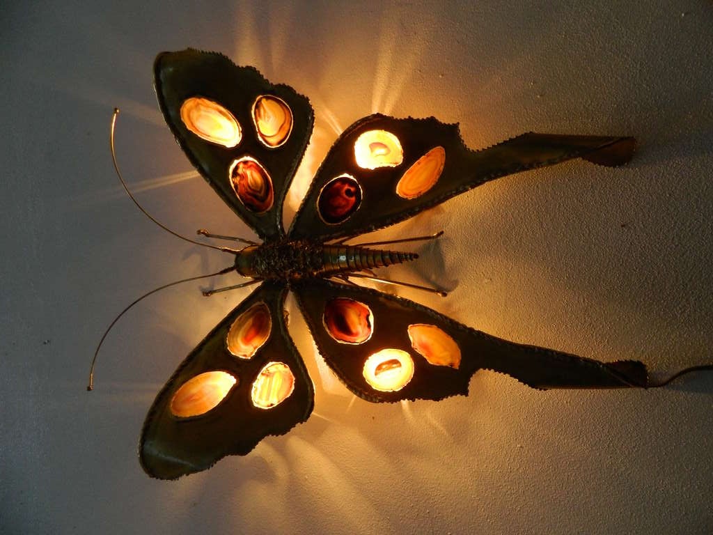 20th Century Bronze Butterfly Sculpture by Jacques Duval-Brasseur