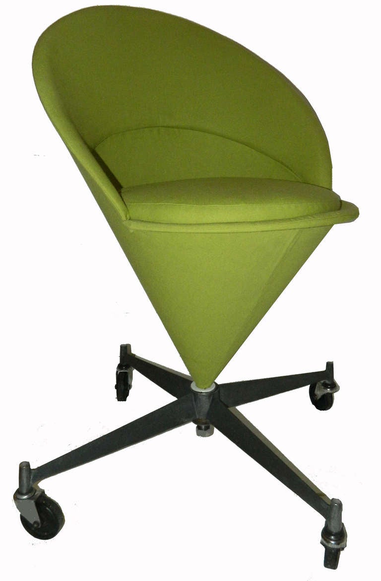 Mid-Century Modern Vintage Cone Chair, Verner Panton Style For Sale