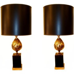 Pair of  Table Lamps in the manner of Maison Charles