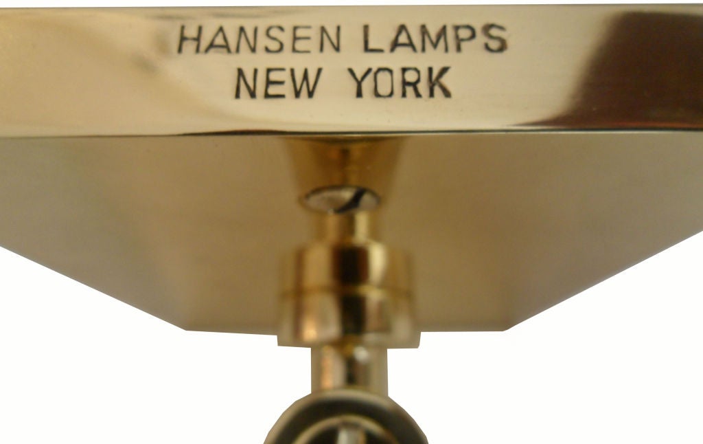 American .Signed HANSEN  LAMPS NEW YORK Pair of wall sconces