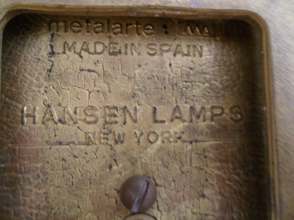 .Signed HANSEN  LAMPS NEW YORK Pair of wall sconces In Excellent Condition In Miami, FL