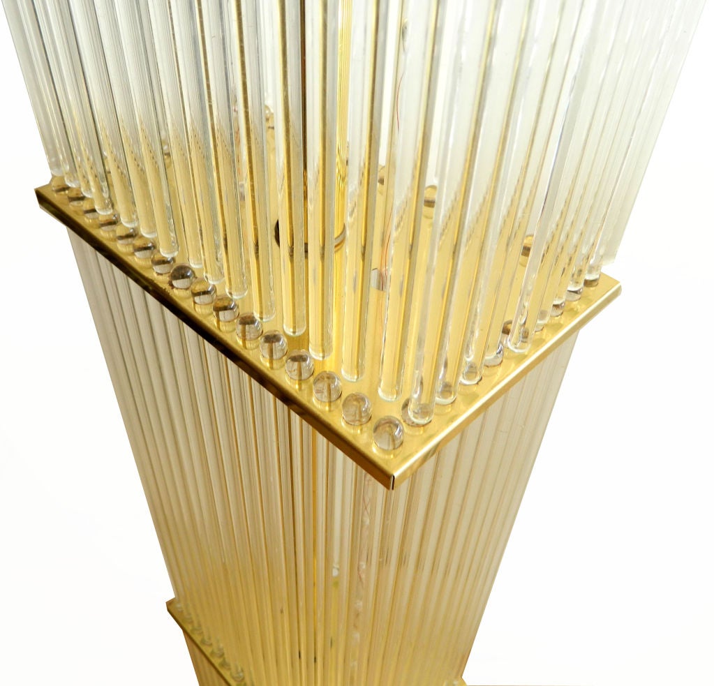 Floor lamp with glass rods at 1stDibs | rod floor lamp