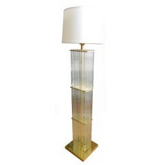 Floor lamp with glass rods