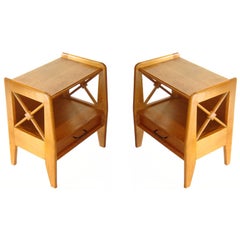 Jacques Adnet Pair of Side Tables