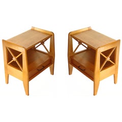 Jacques Adnet Pair of Side Tables