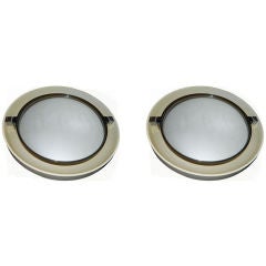Pairs of Round Lighting Mirrors. 3 pairs available. Priced by pair.