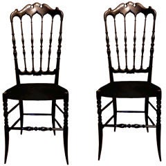 Saturday sale.Pair of CHIAVARI wood chairs