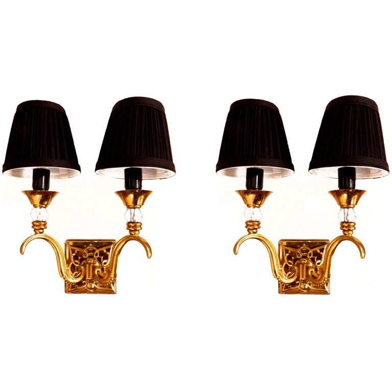 Pair of Sconces, Jules Leleu , Paris, France