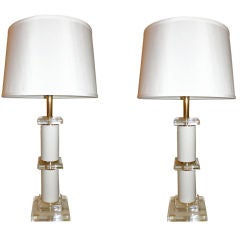 SATURDAY SALE.Pair of white Table Lamps