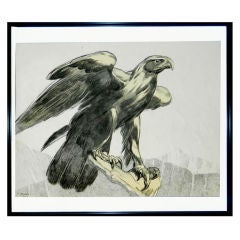 Signed P. Jouve Drawing