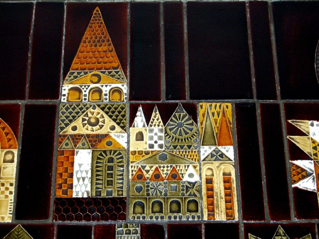 Ceramica Tavolo da cocktail firmato R. Capron, Le Village in vendita