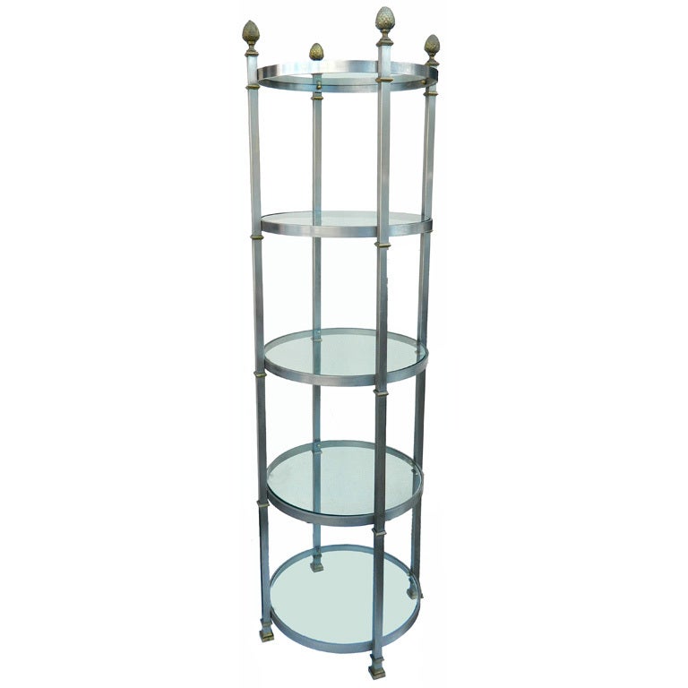 Huge & Tall Maison JANSEN Round "ETAGERE"