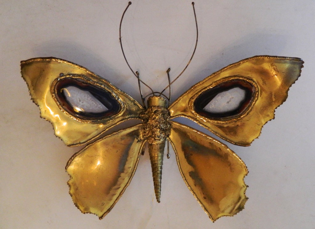 French Wall Sconce/ Sculpture Butterfly by Honore