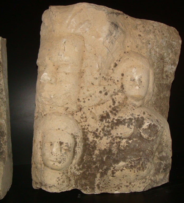Old Italian Sculpted Fragment of Frieze Stones For Sale 1