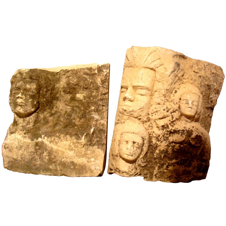 Old Italian Sculpted Fragment of Frieze Stones For Sale