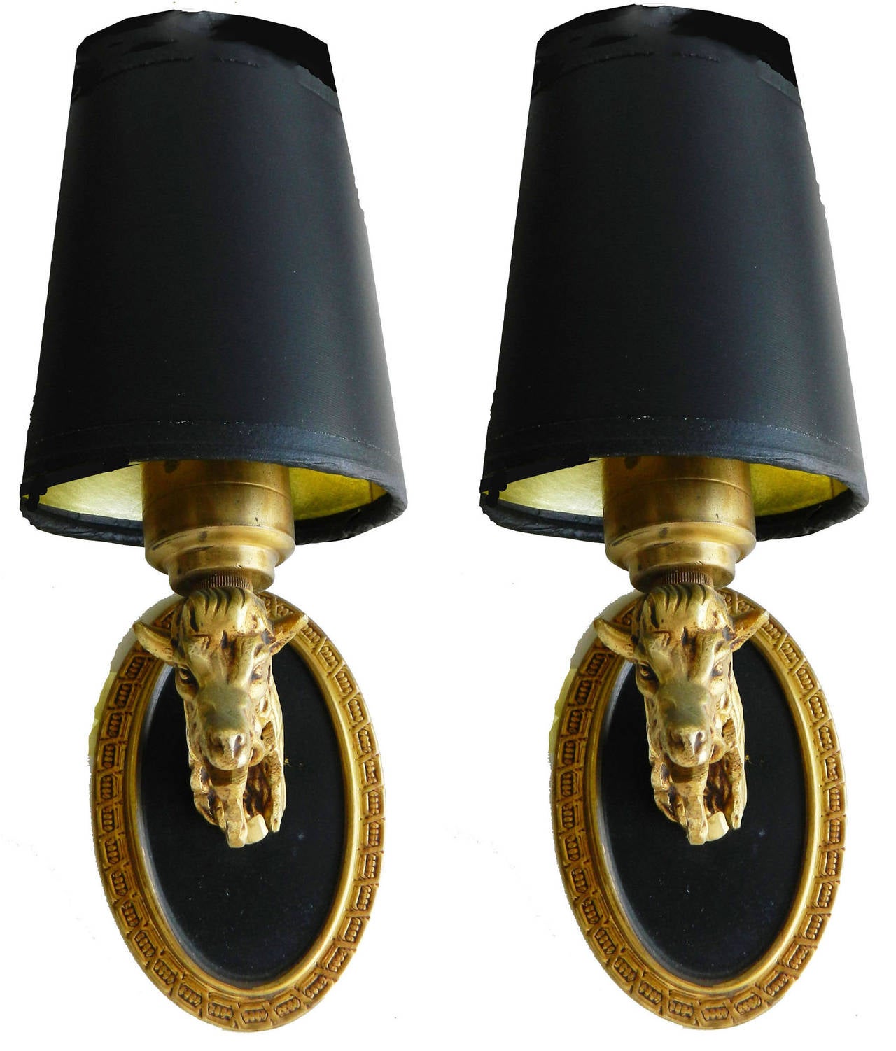 Pair of Goat Sconces, France