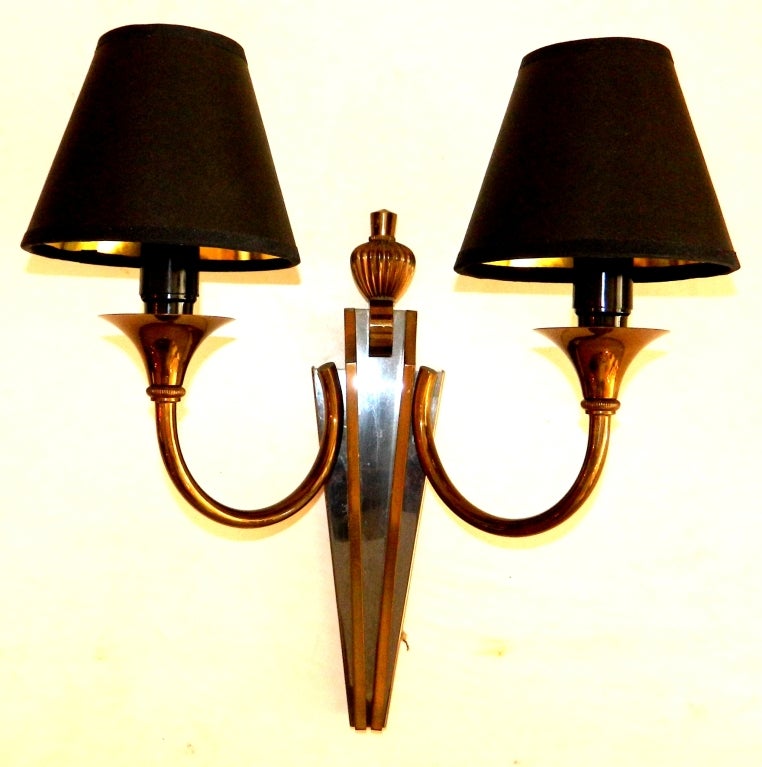 French Pair of Maison Jansen Sconces, 2 Pairs Available For Sale