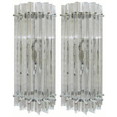 Pair of Murano Glass Sconces in the style of Venini