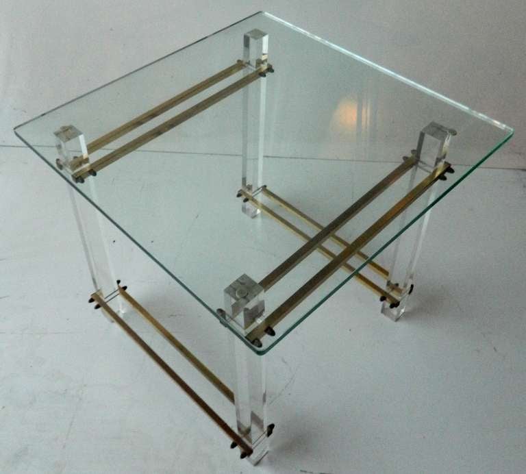 glass end table