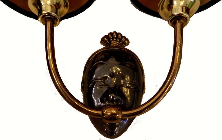 Polished Pair of French Sconces