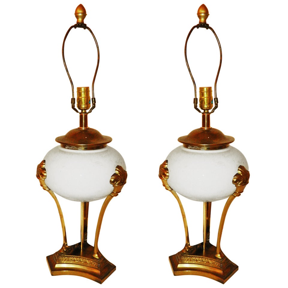  Pair of Neoclassical Table Lamps  by CHAPMAN For Sale