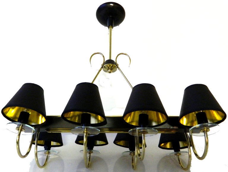Mid-Century Modern Elegant Rectangular Chandelier For Sale
