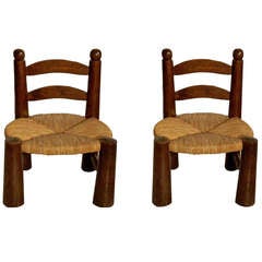 Pair Of Kid's in the manner of Charlotte Perriand Chairs