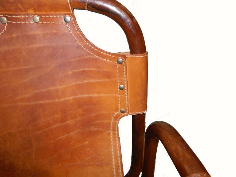 Italian Arne Norell Style Pair of Safari Chairs
