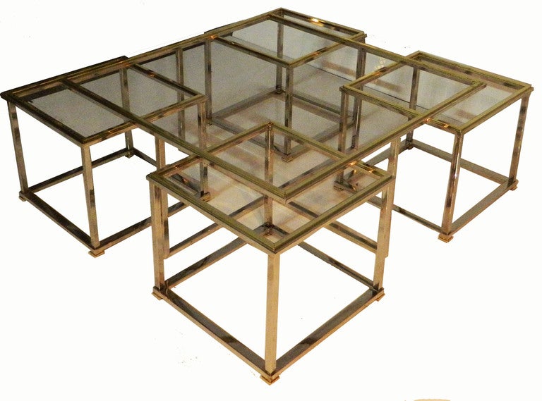 Late 20th Century Maison Jean Charles Huge Coffee Table For Sale