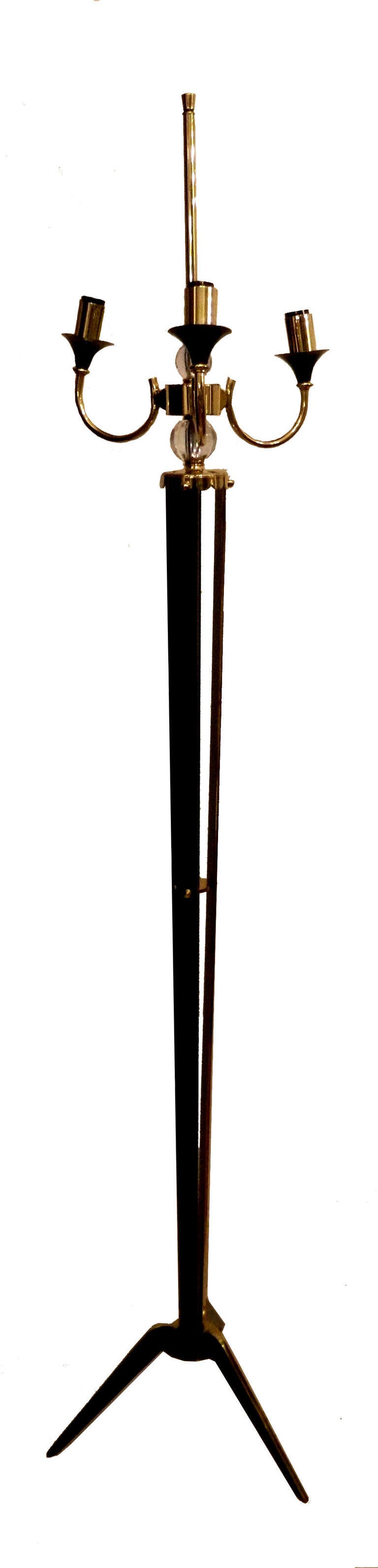 Neoclassical Pair of Maison Jansen Floor Lamps For Sale