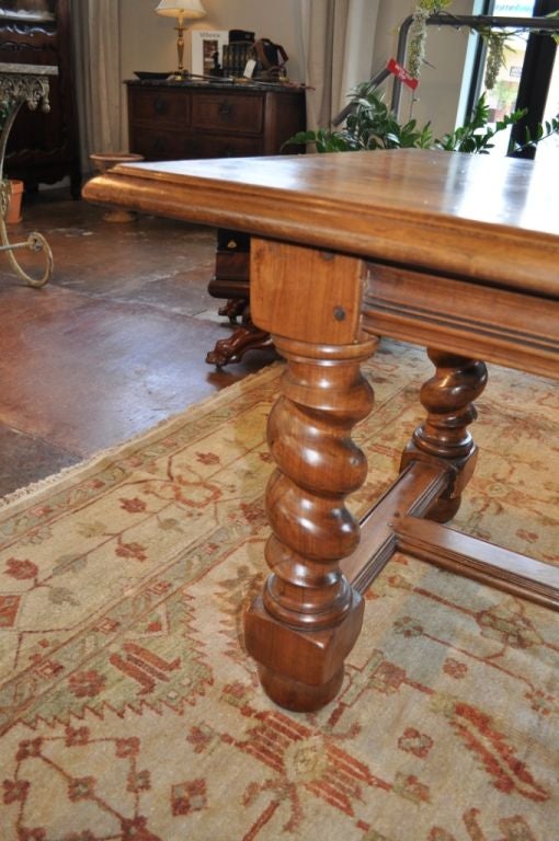 Light Walnut Barley-Twist Table