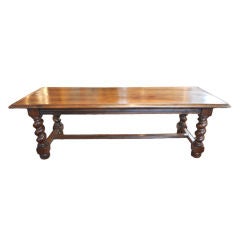 Light Walnut Barley-Twist Table