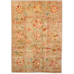 Uzbek Wool and Silk Suzanne Carpet