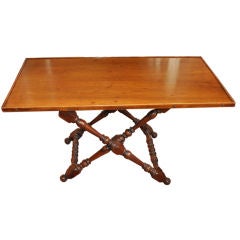 19thC French Adjustable Table Antique for Picnics