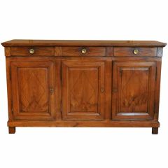 1850's French Cherry Wood Directoire Enfilade Buffet