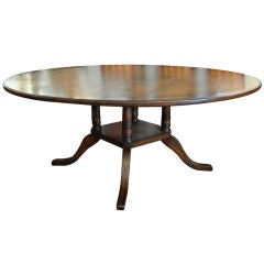 Large Round Pedestal French Dining Table