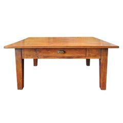 Antique 19thC French Meleze Wood Coffee Table from South-East France