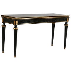 Ebonized Directoire Flip Top Dining Table, Attribute Jansen