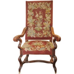 Large Renaissance-StyleTapestry Armchair