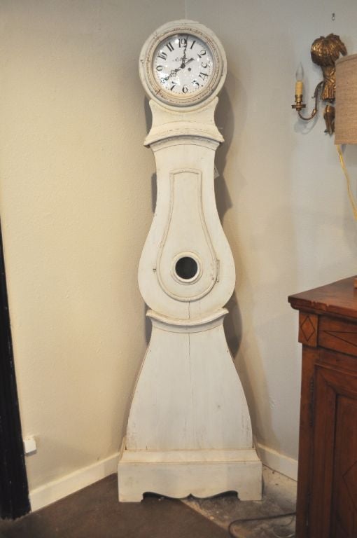 Antique Swedish Gray-White Mora Clock