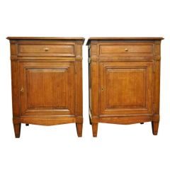 French Reproduction Walnut Directoire Nightstands