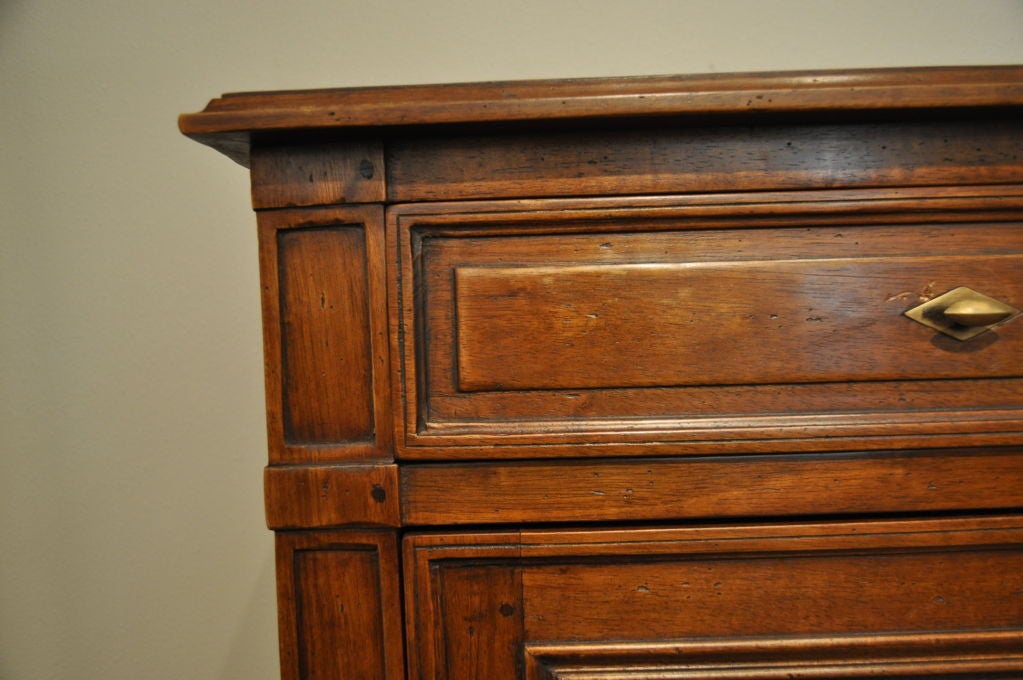 French Reproduction Walnut Directoire Nightstands In Excellent Condition In Austin, TX