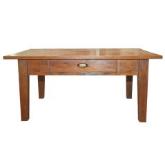 Authentic 1870s French Walnut Farm Dining Table