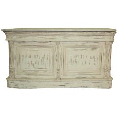 Stunning Antique Counter with White Marble Top