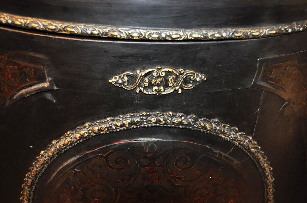 Brass French Black Shabby Chic Boulle Cabinet